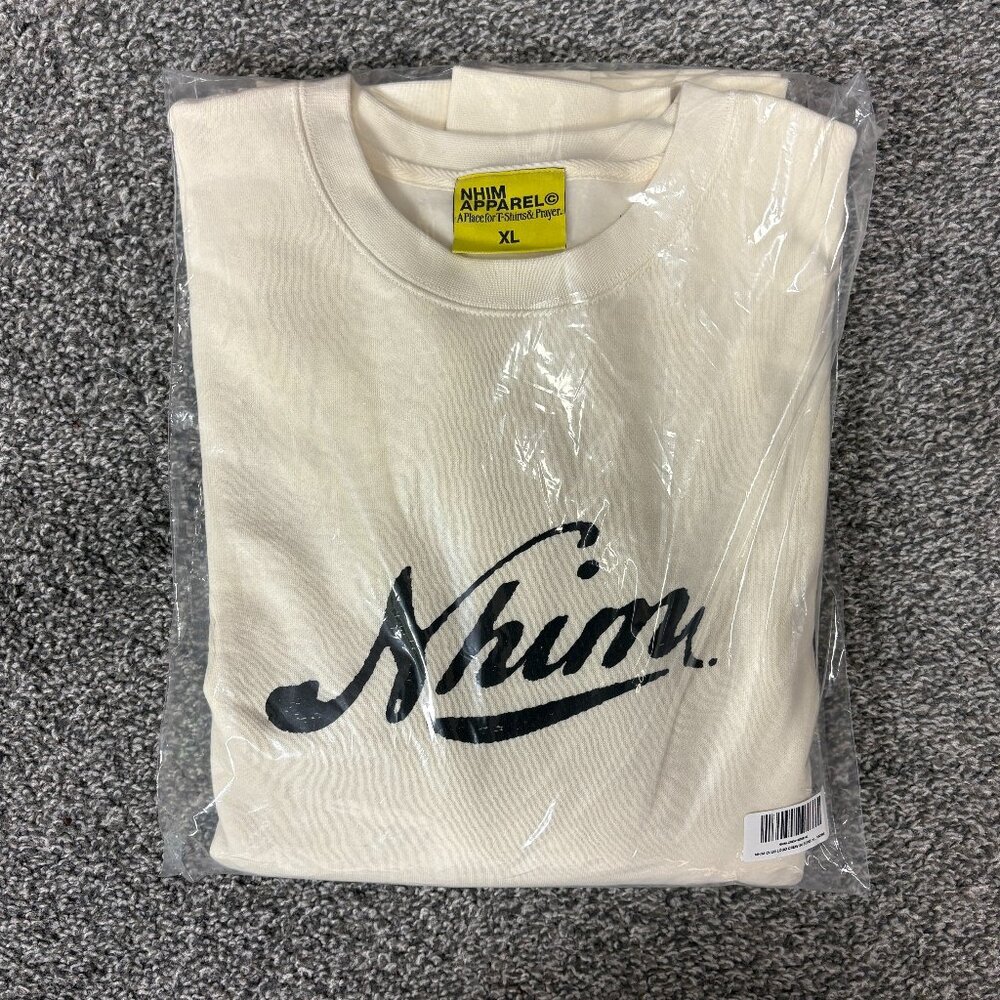 NHIM Club Logo Crew Bone (Cream) Sweatshirt, Size XL